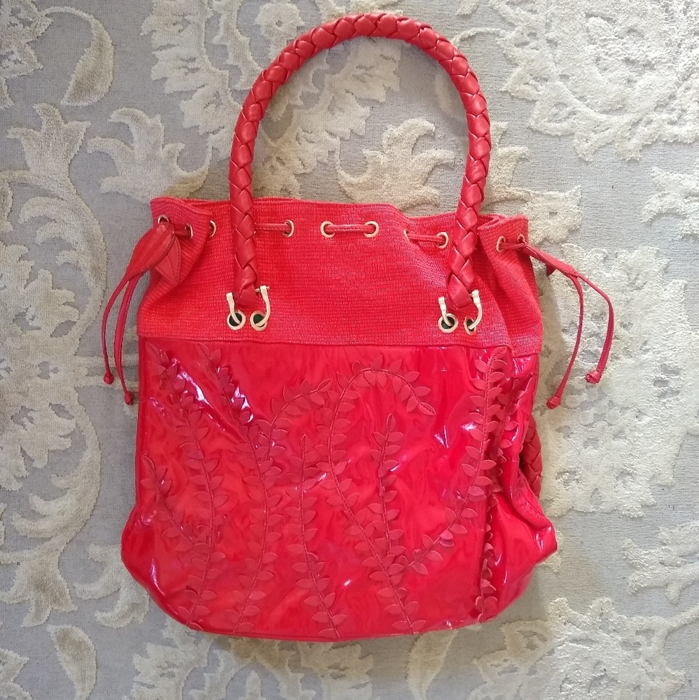 Italian made patent leather bag